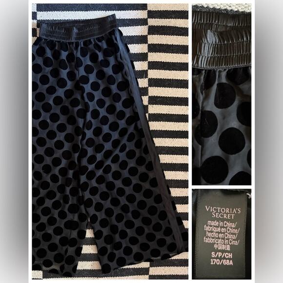 Victoria's Secret sheer polka dot lingerie wide leg pants.- S to M - Picture 2 of 12